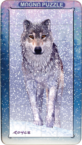 3D Portrait Magna Puzzle: Snow Wolf