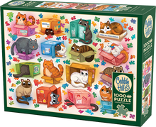 Load image into Gallery viewer, Cats vs. Puzzles (1000 pieces)