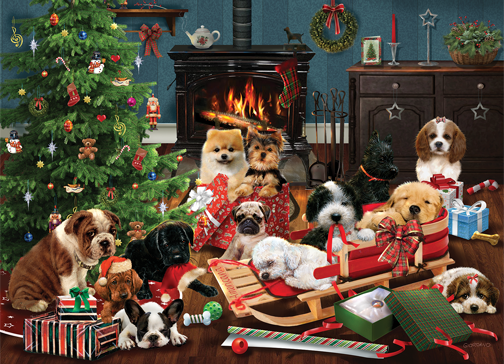 Christmas Puppies (1000 pieces)