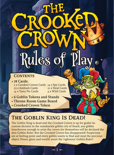 Outset Media The Crooked Crown – Gioco Da Tavolo Di Bluff E Tradimento – Ruba La Corona E Vinci! Per 3-6 Giocatori, Dagli 8 Anni