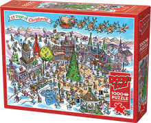 Load image into Gallery viewer, Doodle Town: 12 Days of Christmas (1000 pieces)