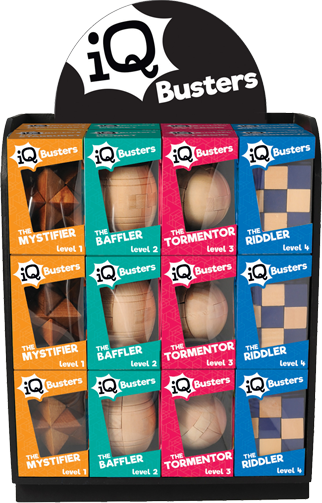 IQ Buster Wooden Puzzles (Natural) x 4