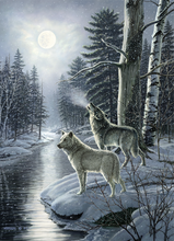 Load image into Gallery viewer, Wolves by Moonlight (1000 pieces)