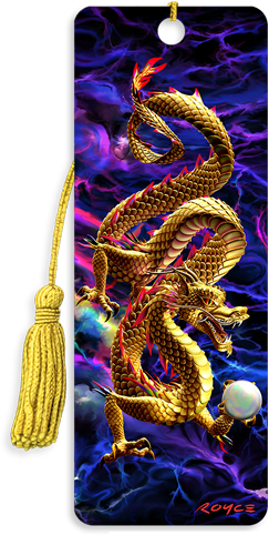 3D Bookmarks: Golden Dragon