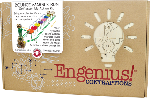 Engenius Contraptions – Circuit De Billes à Mouvement Perpétuel, Jeu En Bois Laser, Moteur électrique - 9