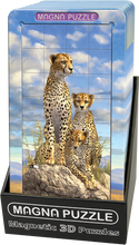 Load image into Gallery viewer, 3D Portrait Magna Puzzle: Cheetahs