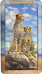 3D Portrait Magna Puzzle: Cheetahs