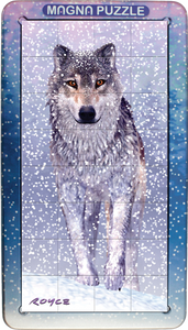3D Portrait Magna Puzzle: Snow Wolf